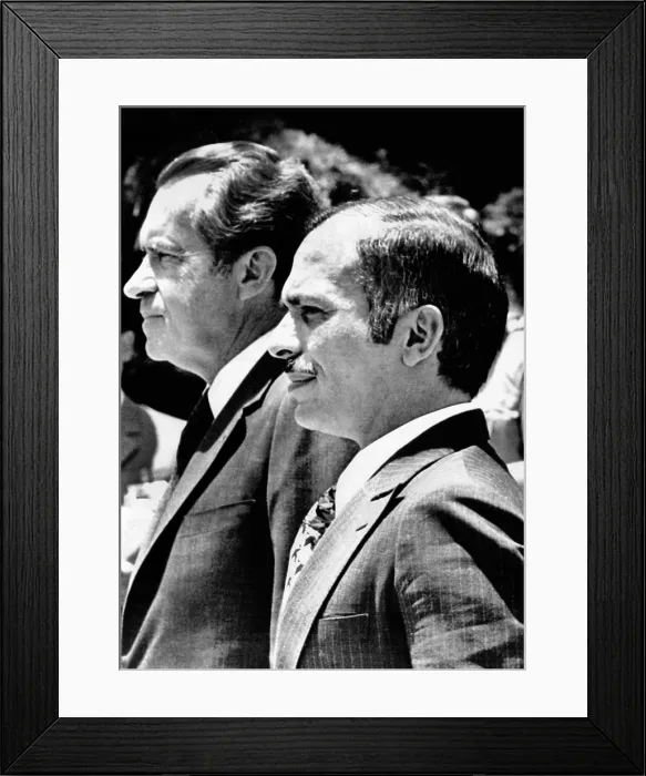 Framed Print : President Richard Nixon and King Hussein of Jordan. They met at the Zahran Palace on June 18, 1974. (CSU_ALPHA_588) CSU Archives / Everett Collection