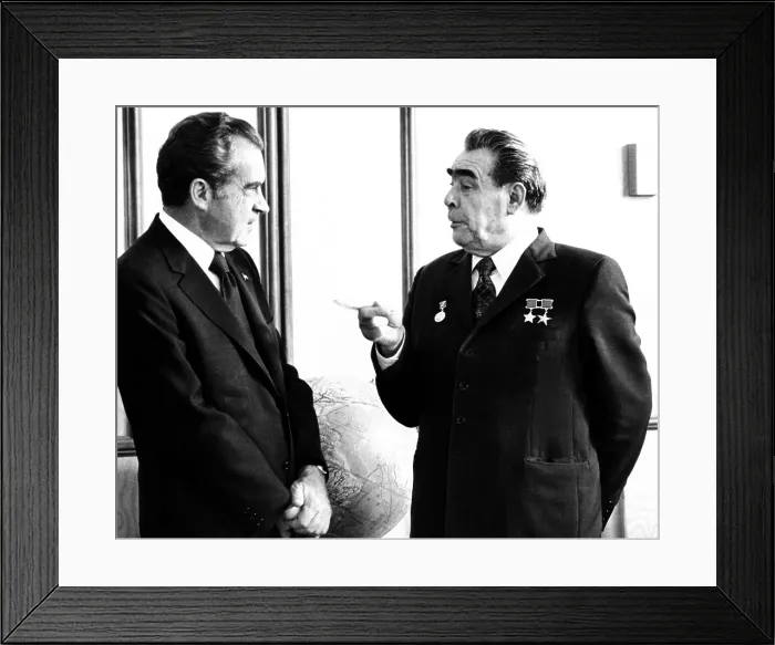 Framed Print : President Richard Nixon and Soviet Communist Party Leader, Leonid Brezhnev. Moscow, June 29, 1974. (CSU_ALPHA_590) CSU Archives / Everett Collection
