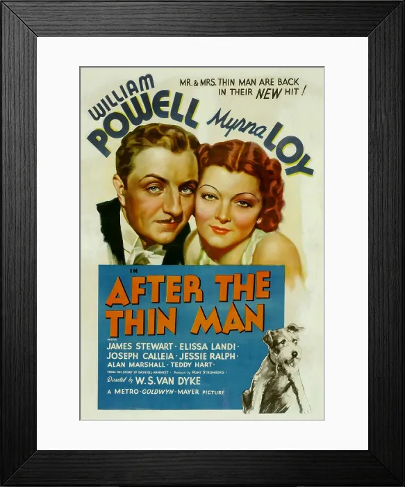 Framed Print : AFTER THE THIN MAN, William Powell, Myrna Loy, Asta, 1936 Framed Print : AFTER THE THIN MAN, William Powell, Myrna Loy, Asta, 1936