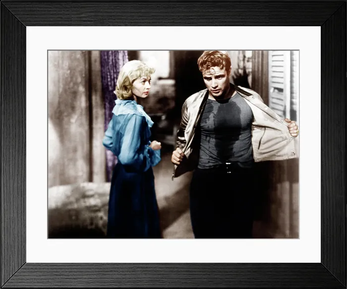 Framed Print : A STREETCAR NAMED DESIRE, from left: Vivien Leigh, Marlon Brando, 1951
