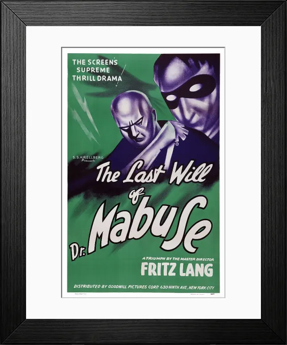 Framed Print : THE TESTAMENT OF DR. MABUSE, (aka DAS TESTAMENT DES DR. MABUSE), 1933