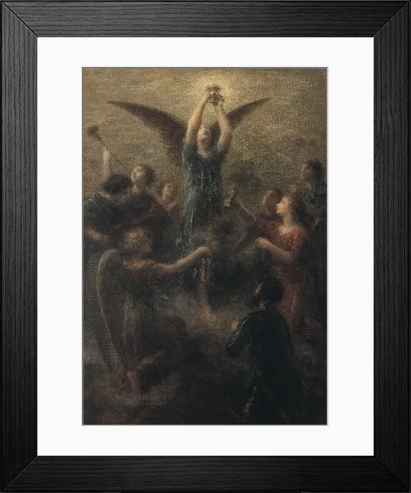 Framed Print : FANTIN-LATOUR, Henri-Thodore (1836-1904). The Grail, prelude to Lohengrin. 1902. Subject inspired in Richard Wagner's work. Post-Impressionism. Oil on canvas. FRANCE. Paris Framed Print : FANTIN-LATOUR, Henri-Thodore (1836-1904). The Grail, prelude to Lohengrin. 1902. Subject inspired in Richard Wagner's work. Post-Impressionism. Oil on canvas. FRANCE. Paris