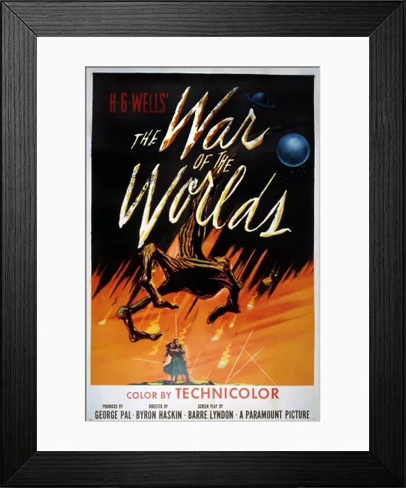 Framed Print : THE WAR OF THE WORLDS, from left: Ann Robinson, Gene Barry, 1953 Framed Print : THE WAR OF THE WORLDS, from left: Ann Robinson, Gene Barry, 1953