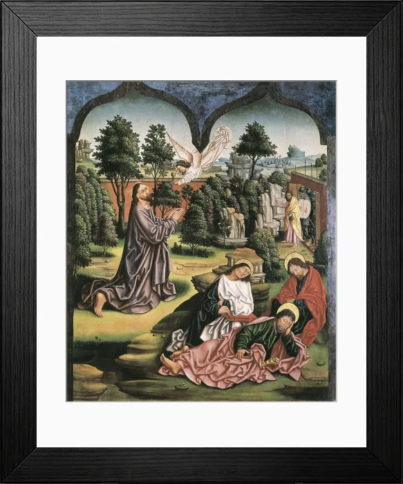 Framed Print : GALLEGO, Fernando (1440-1507). Prayer in the Garden. End 15th c. Belonging to the main altarpiece of the church. Renaissance art. Oil on wood. SPAIN. Arcenillas Framed Print : GALLEGO, Fernando (1440-1507). Prayer in the Garden. End 15th c. Belonging to the main altarpiece of the church. Renaissance art. Oil on wood. SPAIN. Arcenillas