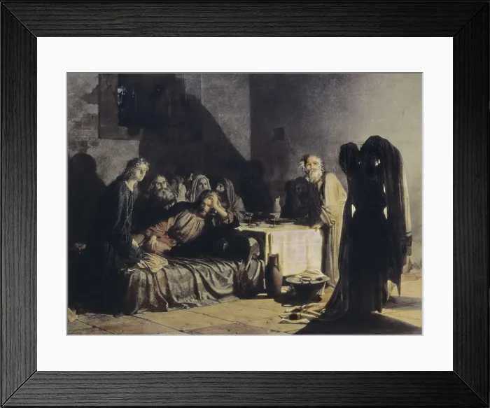 Framed Print : GE, Nikolai Nikolaevich (1831-1894). The Last Supper. 1863. Oil on canvas. SPAIN. Murcia. Salzillo Museum. AISA / Everett Collection**US SALES ONLY**