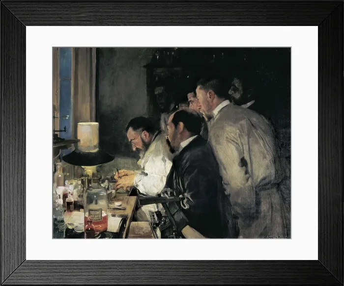 Framed Print : SOROLLA, Joaqun (1863-1923). The Investigation or Doctor Simarro at his Laboratory. 1897. Oil on canvas. SPAIN. Madrid. Sorolla Museum. AISA / Everett Collection**US SALES ONLY**