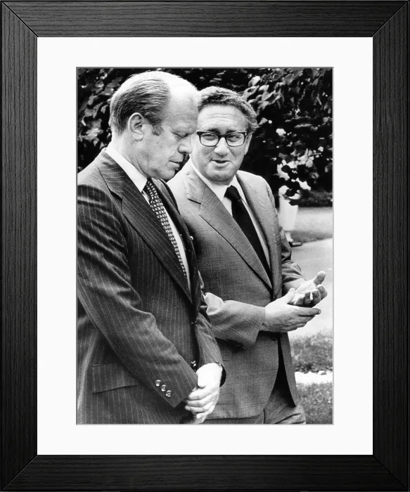 Framed Print : President Gerald Ford listens to Secretary of State Henry Kissinger. Aug. 16, 1974. (CSU_ALPHA_367) CSU Archives / Everett Collection Framed Print : President Gerald Ford listens to Secretary of State Henry Kissinger. Aug. 16, 1974. (CSU_ALPHA_367) CSU Archives / Everett Collection