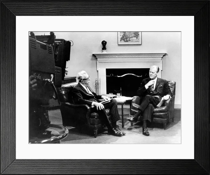 Framed Print : GOP Congressional leaders offer opposition. Sen. Everett Dirksen (left) and Rep