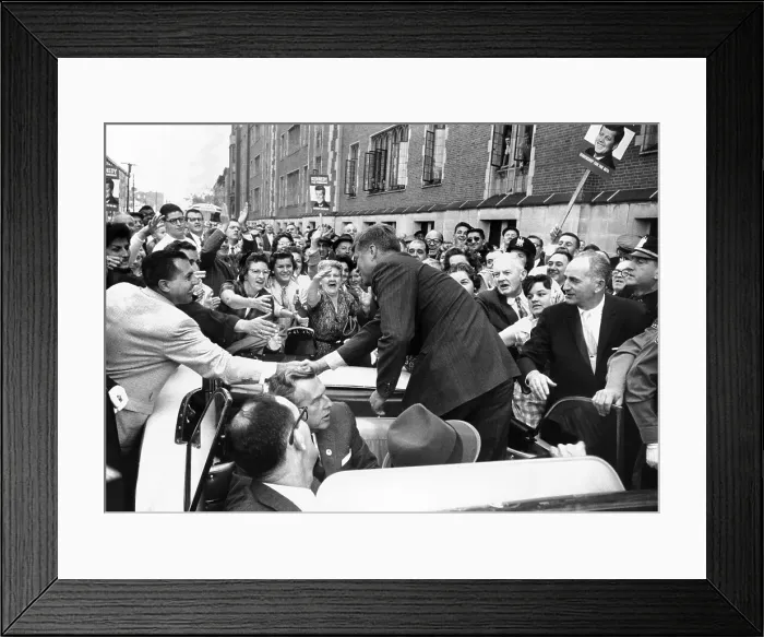 Framed Print : Democratic Presidential nominee John Kennedy campaigning. Oct. 1960. (CSU_ALPHA_960) CSU Archives / Everett Collection