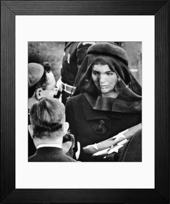Framed Print : Jacqueline Kennedy at President John Kennedy's funeral