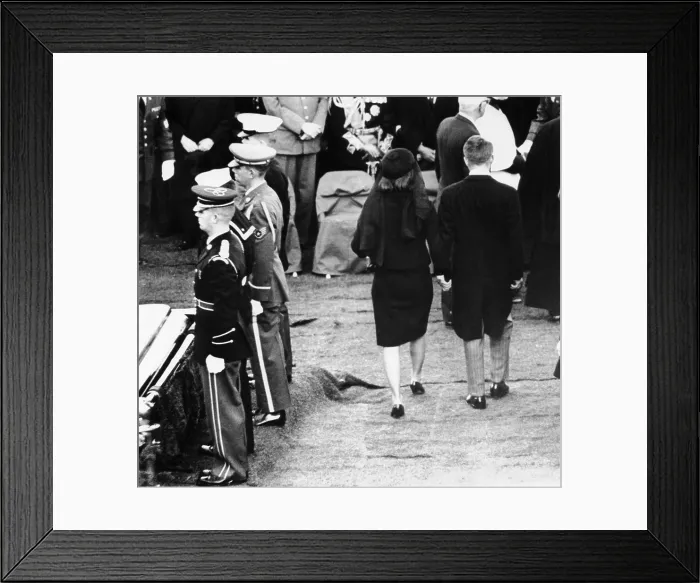 Framed Print : Jacqueline Kennedy and Robert Kennedy leave the grave site at the end of President John Kennedy's funeral. Nov. 25, 1963. (CSU_ALPHA_855) CSU Archives / Everett Collection