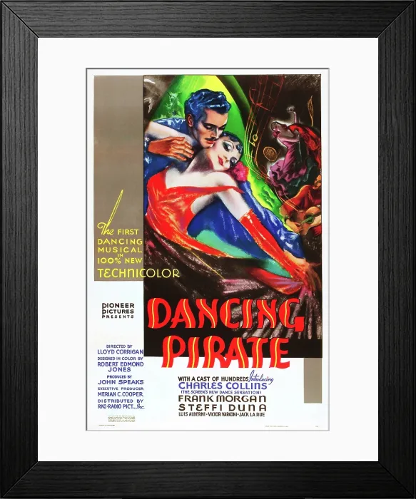 Framed Print : THE DANCING PIRATE, US poster art, Charles Collins, Steffi Duna, 1936