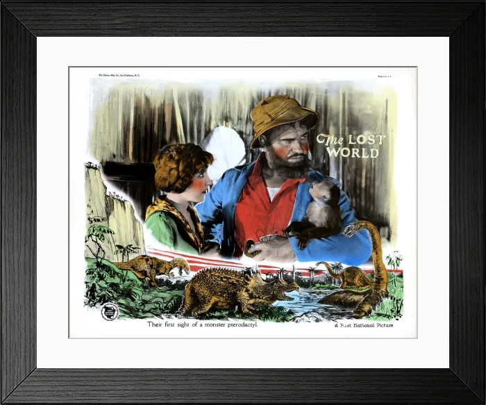 Framed Print : THE LOST WORLD, from left, Bessie Love, Wallace Beery, 1925