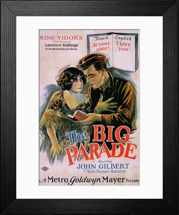 Framed Print : THE BIG PARADE, Renee Adoree, John Gilbert, 1925