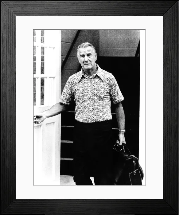 Framed Print : Former Vice-President Spiro T. Agnew refused to comment on President Richard Nixon's Watergate scandal and Impeachment on August 8, 1974 Framed Print : Former Vice-President Spiro T. Agnew refused to comment on President Richard Nixon's Watergate scandal and Impeachment on August 8, 1974