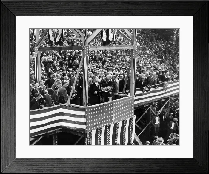 Framed Print : Herbert Hoover's only 1928 campaign stop in the Democratic South Framed Print : Herbert Hoover's only 1928 campaign stop in the Democratic South