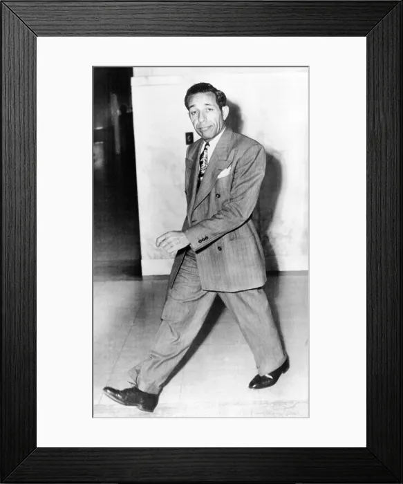 Framed Print : Martin Accardo, brother of Tony Accardo. He is leaving Federal Court in Miami after conviction to one year in jail for contempt of the Senate Framed Print : Martin Accardo, brother of Tony Accardo. He is leaving Federal Court in Miami after conviction to one year in jail for contempt of the Senate