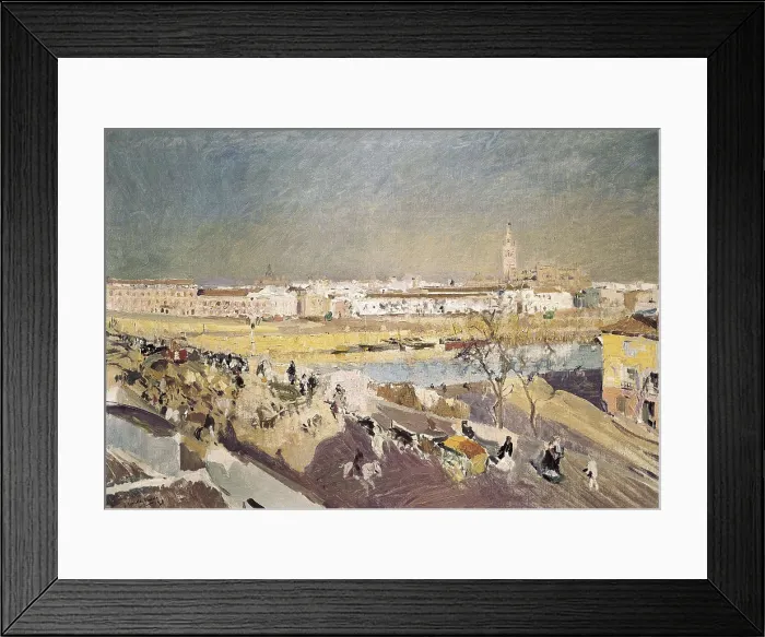 Framed Print : SOROLLA, Joaqun (1863-1923). Triana Bridge. 1908. Oil on canvas. Private Collection. AISA / Everett Collection**US SALES ONLY**