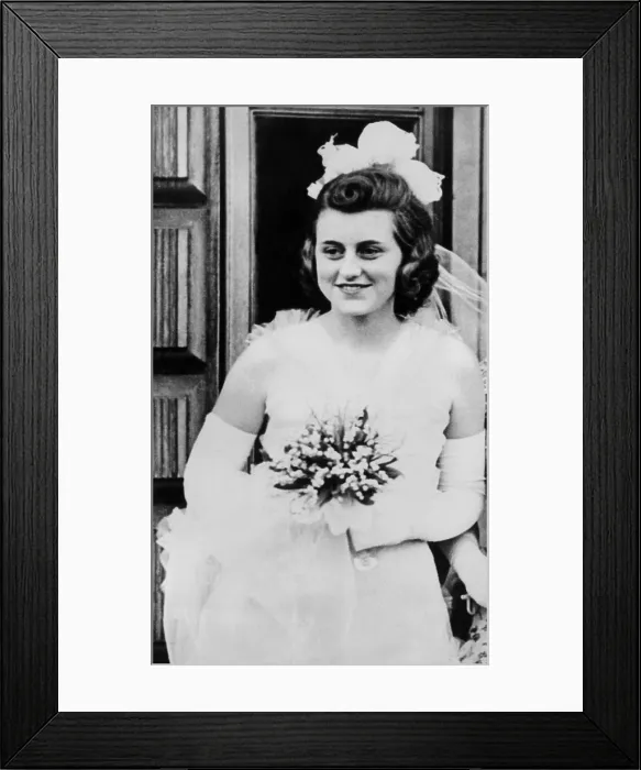 Framed Print : Kathleen Kennedy, in formal gown and carrying bouquet for her presentation at Buckingham Palace. May 11, 1938. (CSU_ALPHA_1015) CSU Archives / Everett Collection