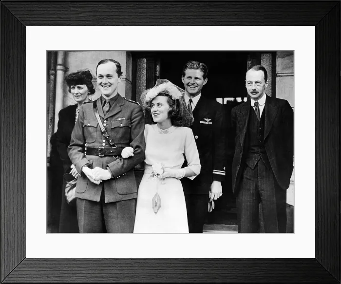 Framed Print : Kathleen Kennedy, married William John Robert Cavendish, Marquis of Hartington, at the Chelsea Registry office, May 5, 1944 Framed Print : Kathleen Kennedy, married William John Robert Cavendish, Marquis of Hartington, at the Chelsea Registry office, May 5, 1944
