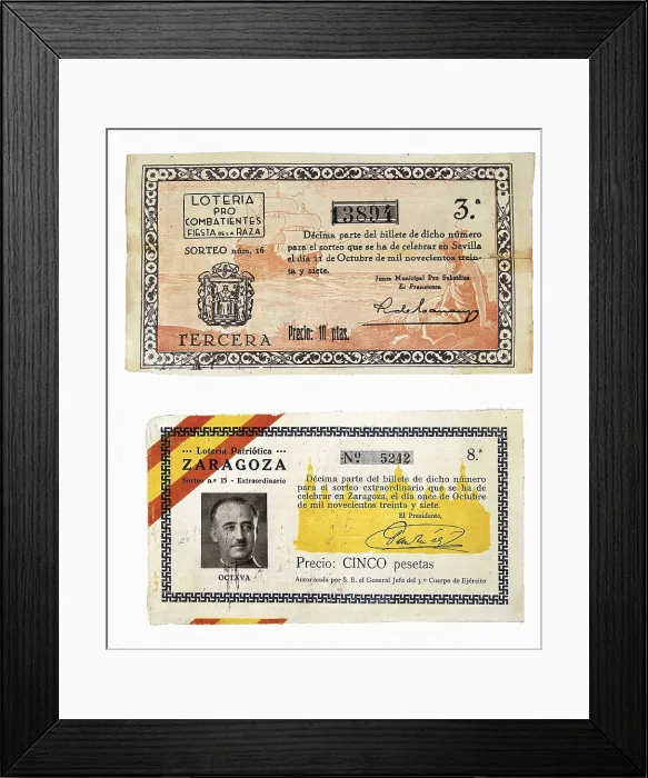 Framed Print : Spanish Civil War (1936-1939). SPAIN. Madrid. Loteras y Apuestas del Estado. AISA / Everett Collection**US SALES ONLY**