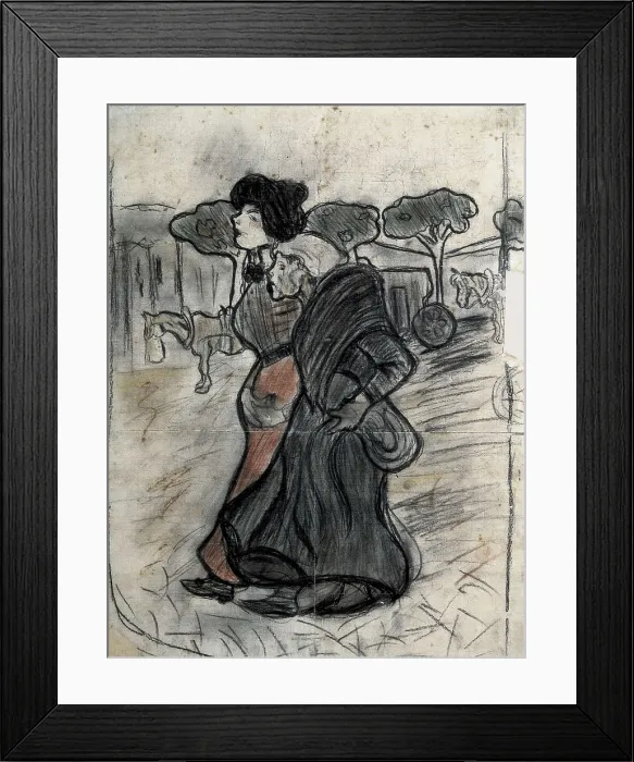 Framed Print : Picasso, Pablo (1881-1973). Walking. 1899. Cont crayon and colour pencils on paper. Drawing. SPAIN. Barcelona. Picasso Museum Framed Print : Picasso, Pablo (1881-1973). Walking. 1899. Cont crayon and colour pencils on paper. Drawing. SPAIN. Barcelona. Picasso Museum