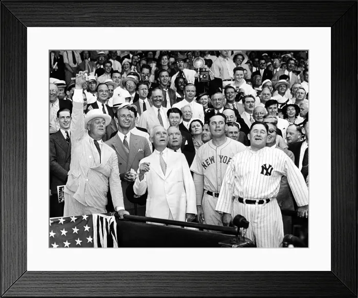 Framed Print : President Franklin tossed out the ball starting the All-Star game in Griffith Stadium, Washington Framed Print : President Franklin tossed out the ball starting the All-Star game in Griffith Stadium, Washington