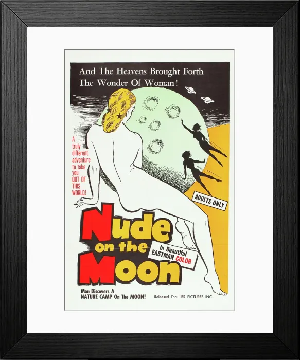 Framed Print : NUDE ON THE MOON, US poster, 1961 Framed Print : NUDE ON THE MOON, US poster, 1961