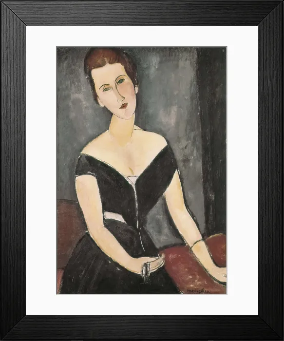 Framed Print : MODIGLIANI, Amedeo (1884-1920). Portrait of Madame Georges van Muyden. 1917. Oil on canvas. BRAZIL. Sao Paulo. Sao Paulo Museum of Art. AISA / Everett Collection**US SALES ONLY**