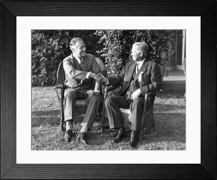 Framed Print : Presidential nominee Gov. Franklin Roosevelt with his running mate John Nance Garner of Texas Framed Print : Presidential nominee Gov. Franklin Roosevelt with his running mate John Nance Garner of Texas