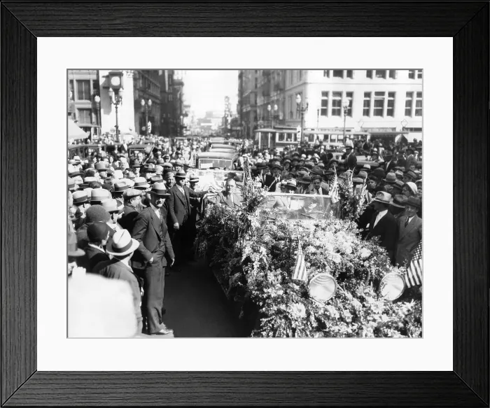Framed Print : Presidential nominee Gov. Franklin Roosevelt parades in a flower covered car in Portland, Oregon. Sept. 23, 1932. (CSU_ALPHA_109) CSU Archives / Everett Collection Framed Print : Presidential nominee Gov. Franklin Roosevelt parades in a flower covered car in Portland, Oregon. Sept. 23, 1932. (CSU_ALPHA_109) CSU Archives / Everett Collection