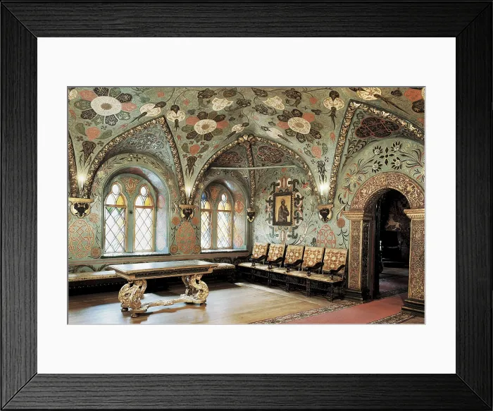 Framed Print : RUSSIA. Moscow. Kremlin. Terem Palace (16th-17th). The Cross Chamber, a ceremonial reception hall. Baroque art. Furniture; Architecture. AISA / Everett Collection**US SALES ONLY**