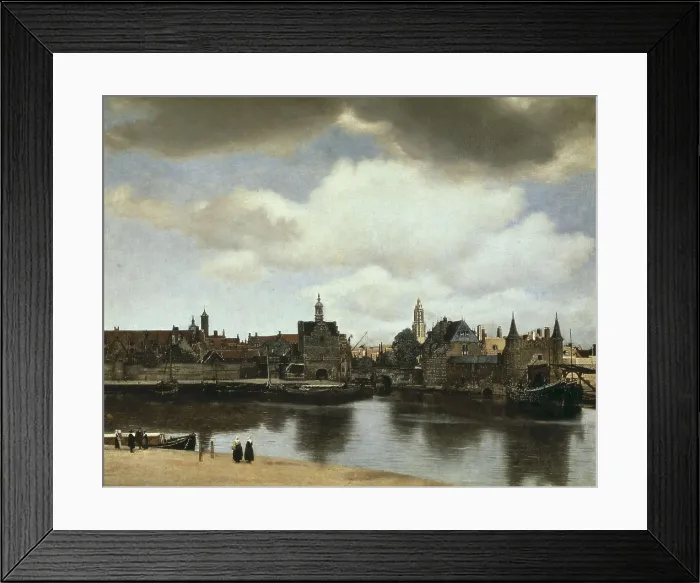 Framed Print : VERMEER, Johannes (1632-1675). View on Delft. 1660 - 1661. Baroque art. Oil on canvas. NETHERLANDS. The Hague. Mauritshuis. AISA / Everett Collection**US SALES ONLY**
