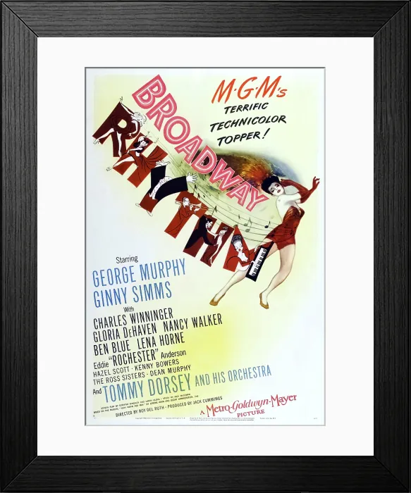 Framed Print : BROADWAY RHYTHM, US poster art, 1944