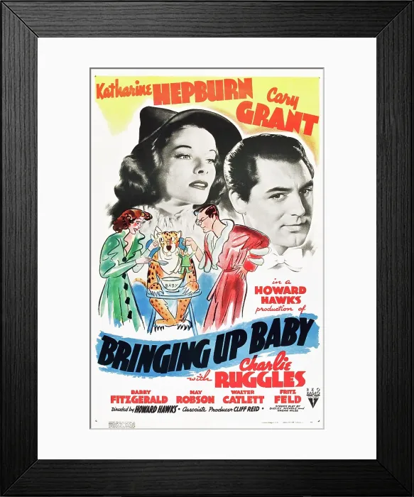 Framed Print : BRINGING UP BABY, Katharine Hepburn, Cary Grant, 1938