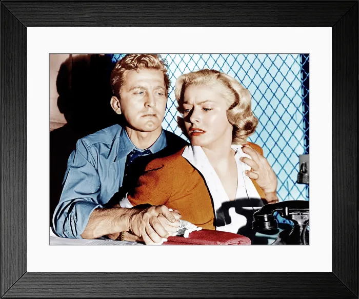 Framed Print : DETECTIVE STORY, from left: Kirk Douglas, Eleanor Parker, 1951