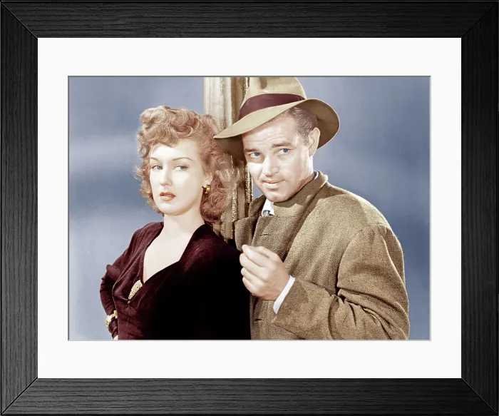 Framed Print : DETOUR, from left: Ann Savage, Tom Neal, 1945 Framed Print : DETOUR, from left: Ann Savage, Tom Neal, 1945