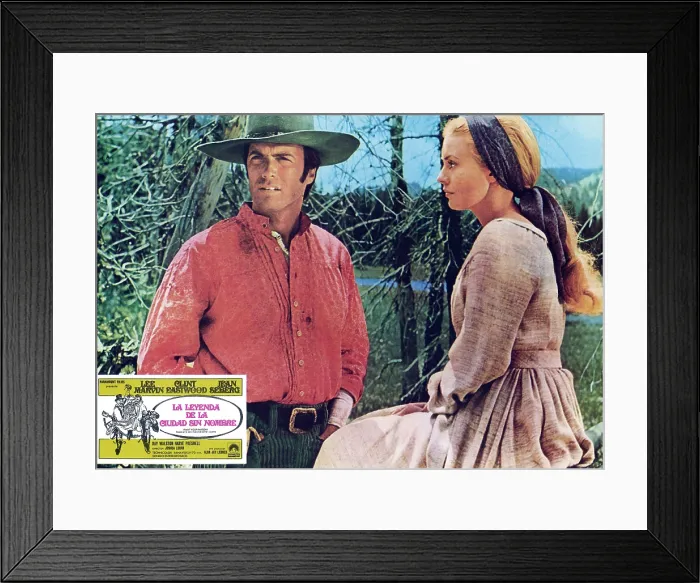 Framed Print : PAINT YOUR WAGON, (aka LA LEYENDA DE LA CIUDAD SIN NOMBRE), from left: Clint Eastwood, Jean Seberg, 1969 Framed Print : PAINT YOUR WAGON, (aka LA LEYENDA DE LA CIUDAD SIN NOMBRE), from left: Clint Eastwood, Jean Seberg, 1969