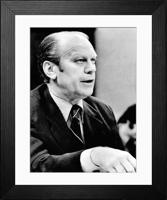 Framed Print : President Ford defends his full and unconditional pardon of Richard Nixon