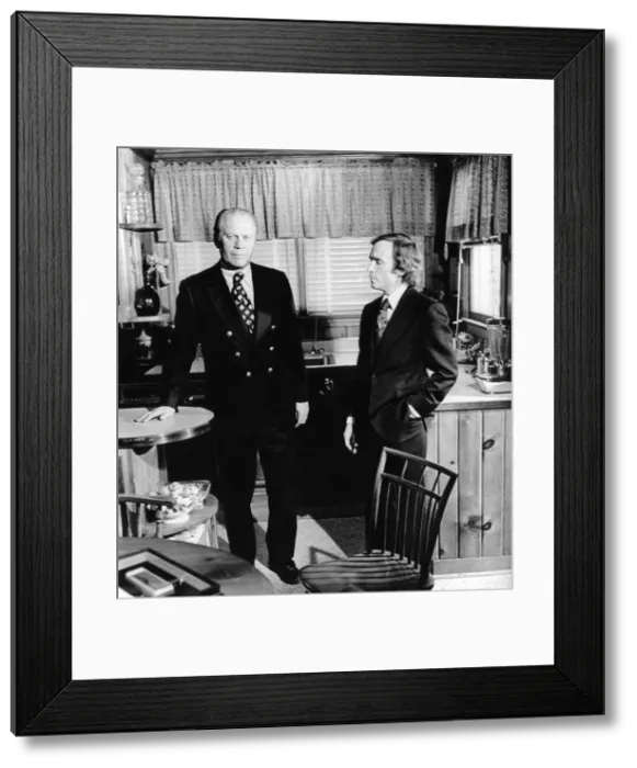 Framed Print : Vice President Gerald Ford in the kitchen of his Alexandria, Virginia, home with talk show host Dick Cavett. It was part of a 90 minute television interview broadcast on Jan