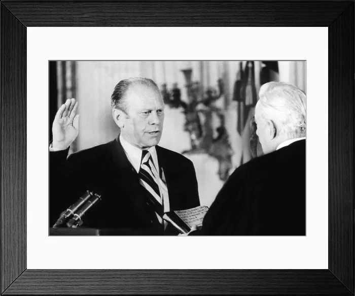 Framed Print : Gerald Ford takes the Oath of Office as the 38th president of the United States Framed Print : Gerald Ford takes the Oath of Office as the 38th president of the United States