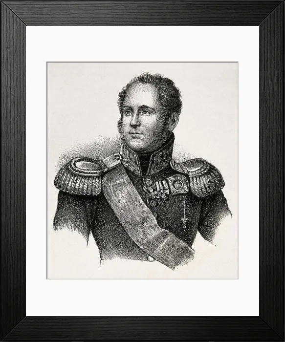 Framed Print : ALEXANDER I of Russia (1777-1825). Litography. SPAIN. Madrid. National Library. AISA / Everett Collection**US SALES ONLY**