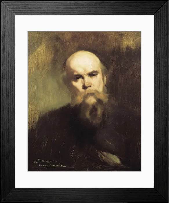 Framed Print : CARRIERE, Eugne (1849-1906). Paul Verlaine. 1890. Portrait. Symbolism. Oil on canvas. FRANCE. Paris. Muse d'Orsay (Orsay Museum). AISA / Everett Collection**US SALES ONLY**