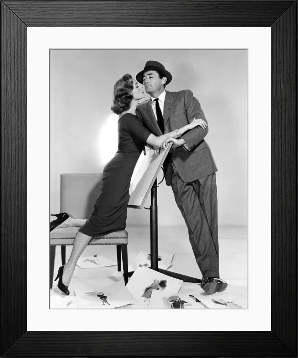 Framed Print : DESIGNING WOMAN, from left, Lauren Bacall, Gregory Peck, 1957