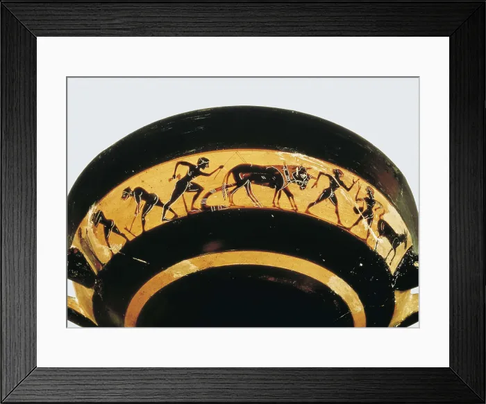 Framed Print : Black-figured cup. ca. 530 BC. Detail. Classical Greek art. Ceramics. FRANCE. Paris. Louvre Museum. Proc: GREECE. Athens. AISA / Everett Collection**US SALES ONLY** Framed Print : Black-figured cup. ca. 530 BC. Detail. Classical Greek art. Ceramics. FRANCE. Paris. Louvre Museum. Proc: GREECE. Athens. AISA / Everett Collection**US SALES ONLY**