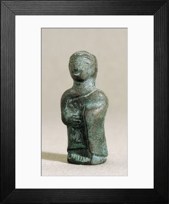 Framed Print : Idol. 6th c. - 4th c. BC. Iberian art. Sculpture on bronze. Private Collection. Proc: SPAIN. ANDALUSIA. AISA / Everett Collection**US SALES ONLY**