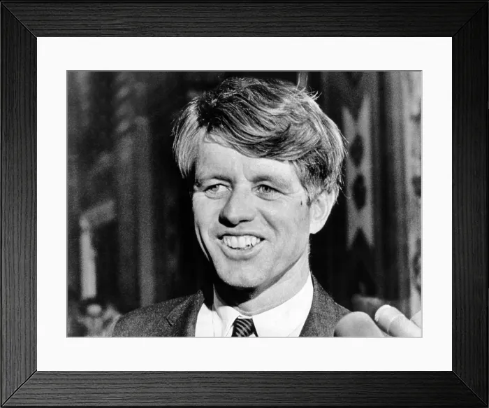 Framed Print : Sen. Robert Kennedy talking with reporters on this 42nd birthday. Nov. 20, 1967. (CSU_ALPHA_1038) CSU Archives / Everett Collection