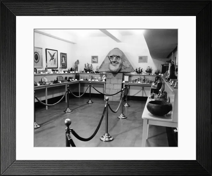 Framed Print : President Franklin Roosevelt's Oddities room of his new library on his Hyde Park Estate. This is where he kept gifts from citizens and organizations