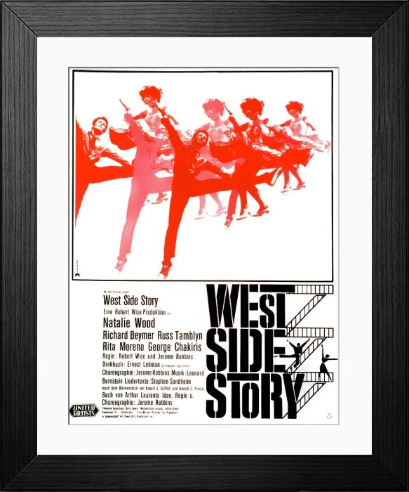 Framed Print : WEST SIDE STORY, German poster art, 1961