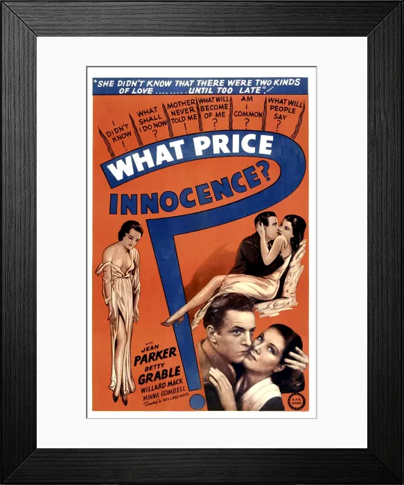 Framed Print : WHAT PRICE INNOCENCE?, (SHALL THE CHILDREN PAY?), 1933 Framed Print : WHAT PRICE INNOCENCE?, (SHALL THE CHILDREN PAY?), 1933